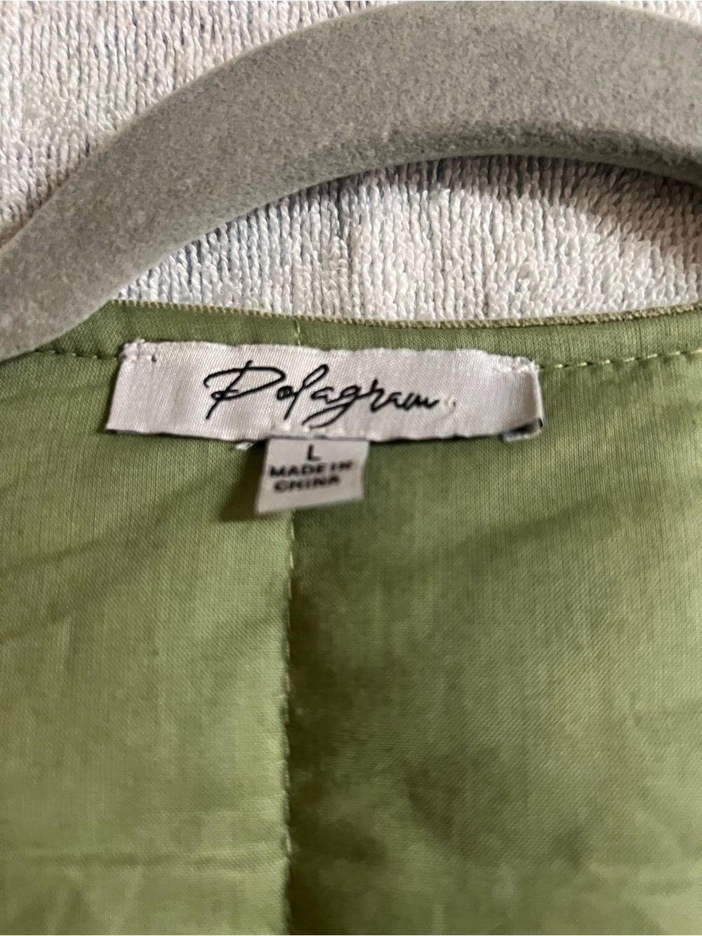Polagram Olive Green Embroidered Quilted Vest - Picture 5 of 5